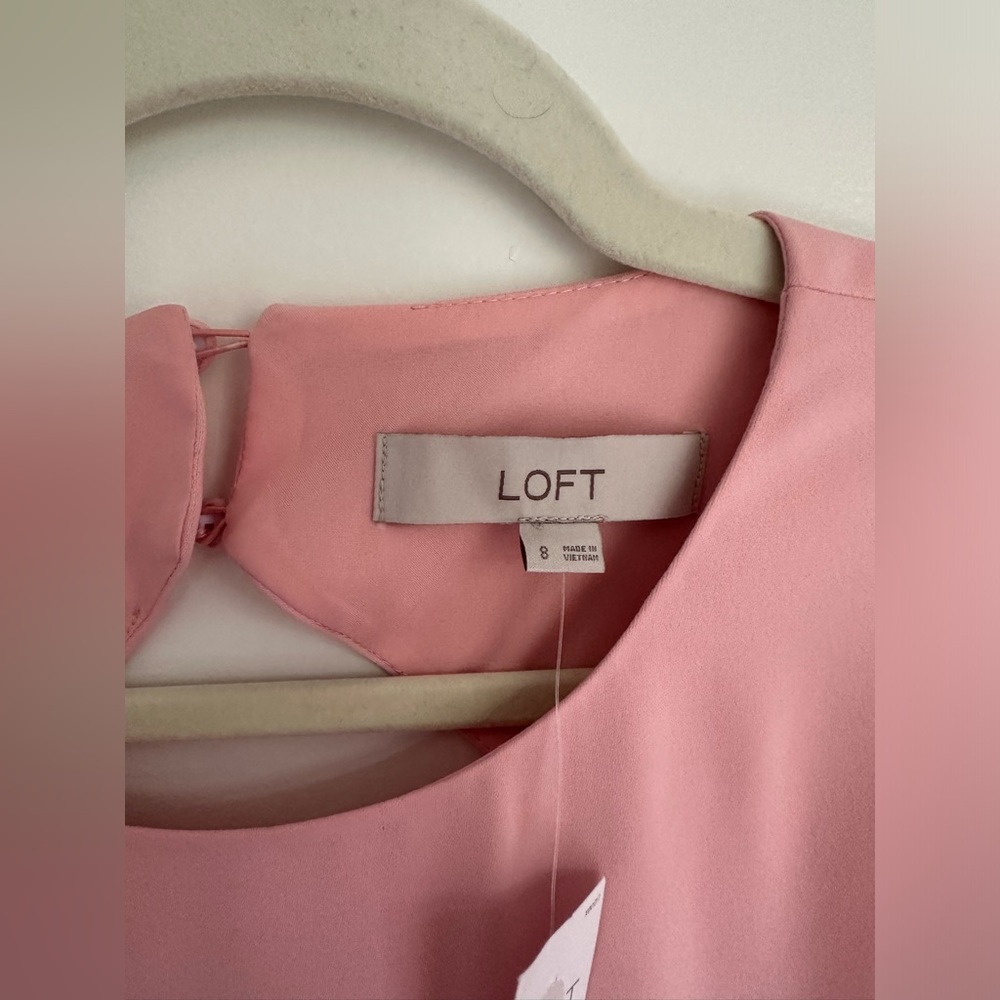 LOFT Ruffle Hem Dress Size 8 NWT - Picture 5 of 8